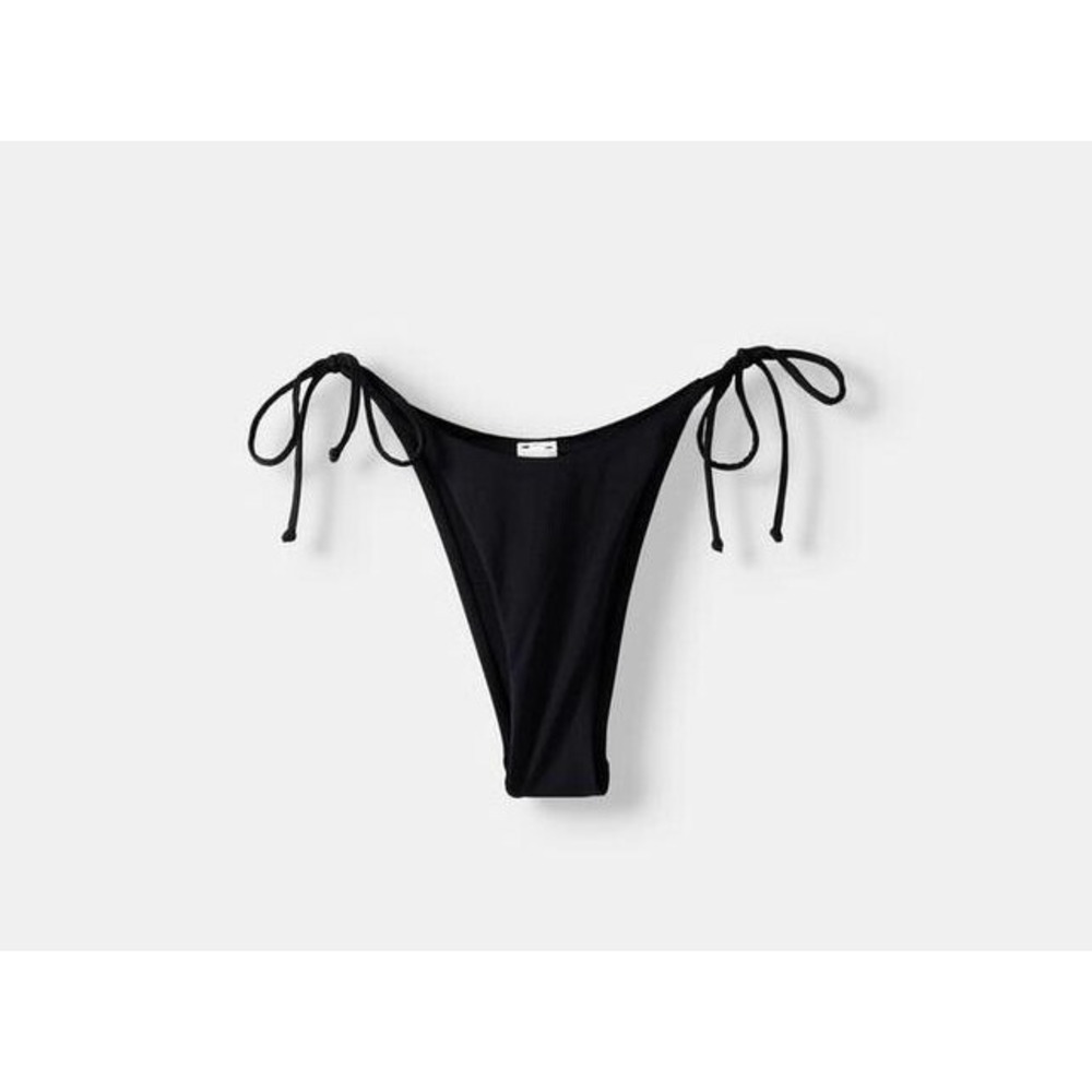 Bershka Women's Swimsuit Bikini Bottom w/ Thin Straps - Black - XS - Picture 2 of 2